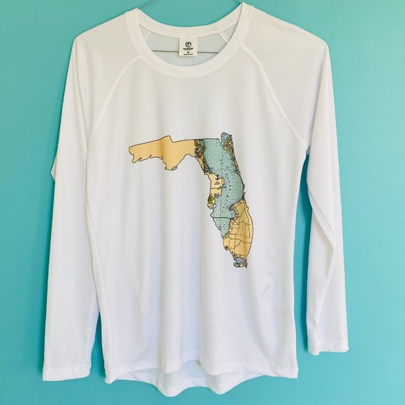 NEW without TAGS Vapor long sleeve rash guard w map of Jacksonville, Florida - Picture 6 of 9